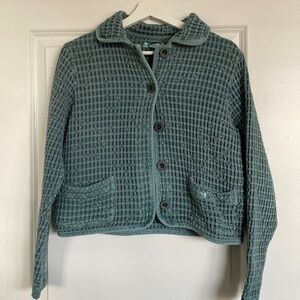 Mod-O-Doc Vintage Waffle Knit Jacket cotton large